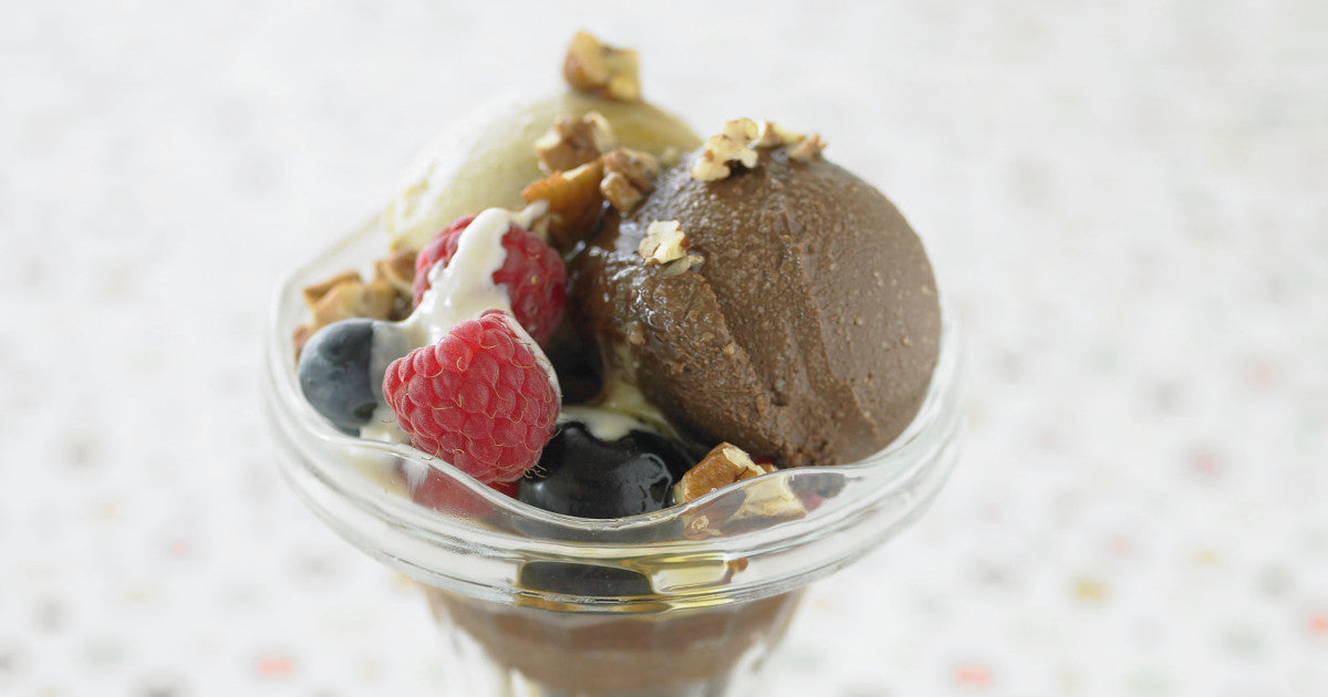 Raw Chocolate Ice Cream Sundae