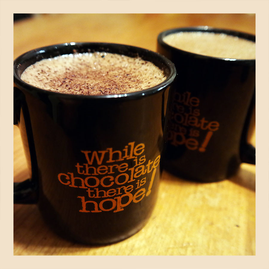While there is chocolate there is hope mug