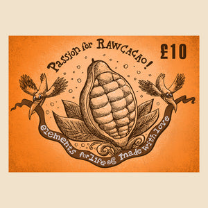 £10 raw chocolate gift card