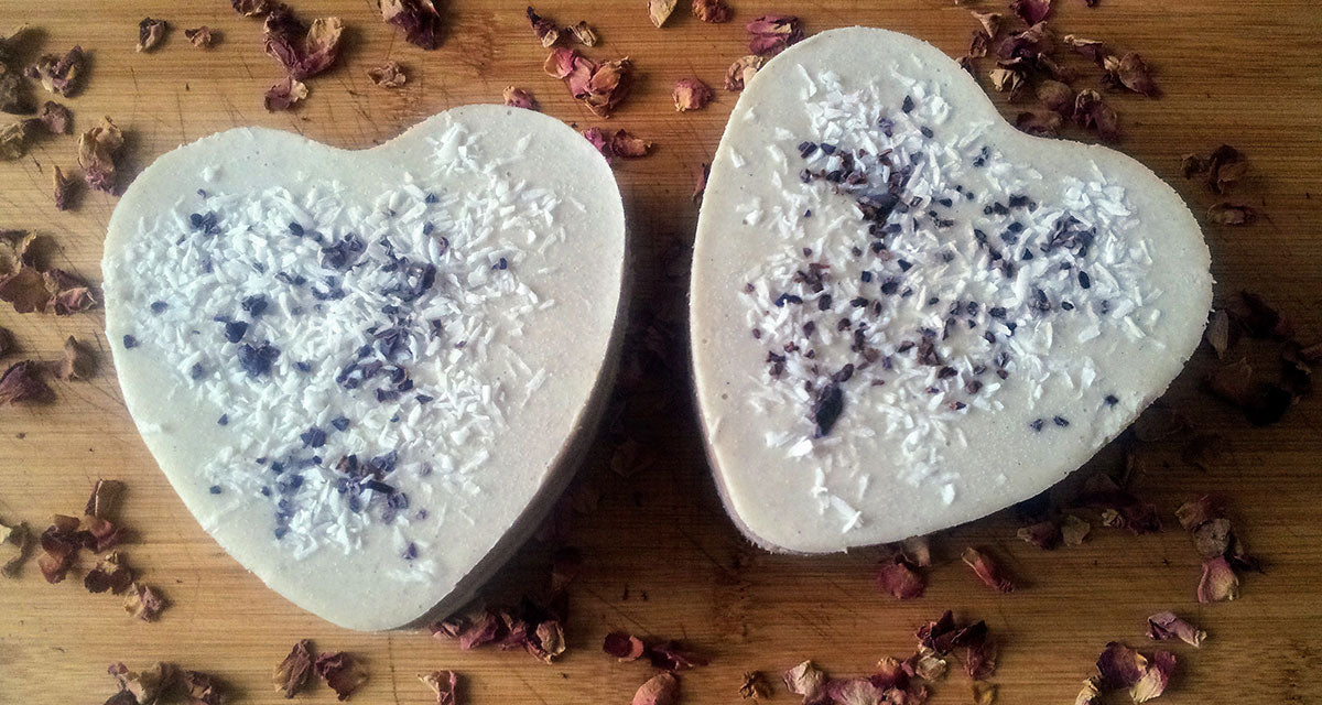 Banana and Coconut Cream Hearts