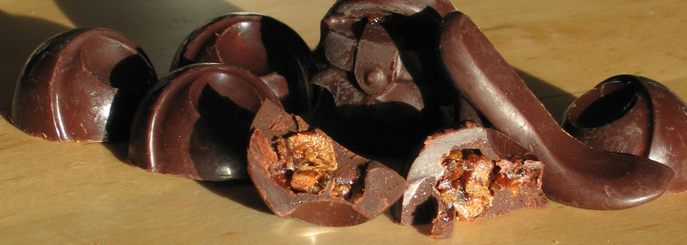 Banana & Ginger Filled Raw Chocolates