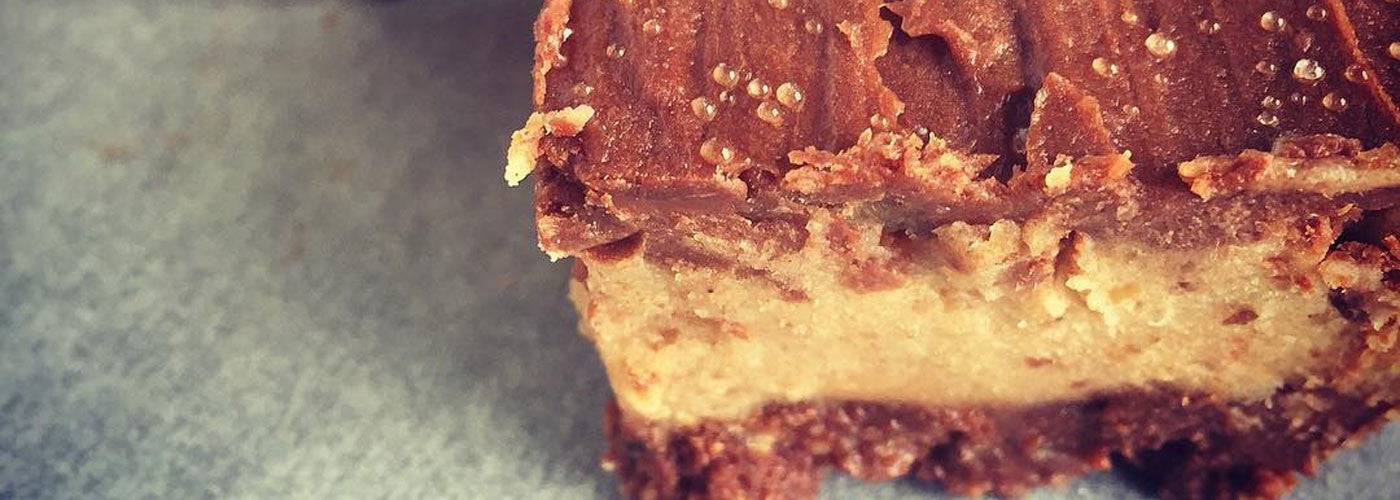 double chocolate caramel squares