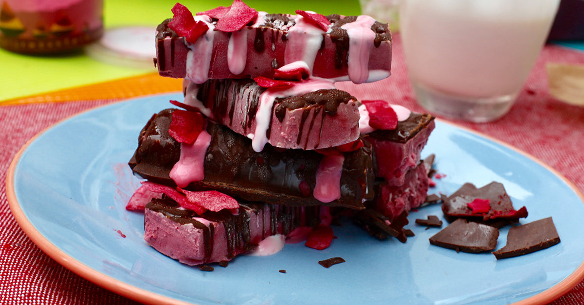 Lucuma Raspberry Chocolate Bars