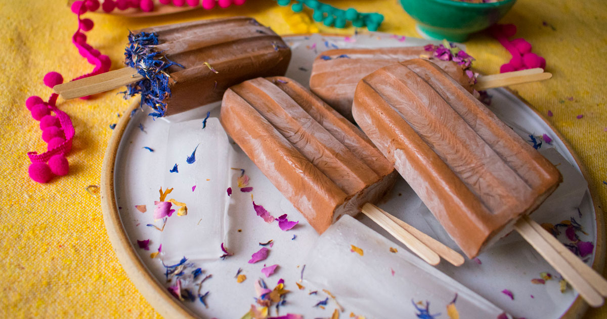 raw cacao fudge lollies