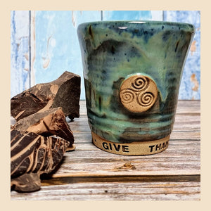 ceremonial cup in turquoise