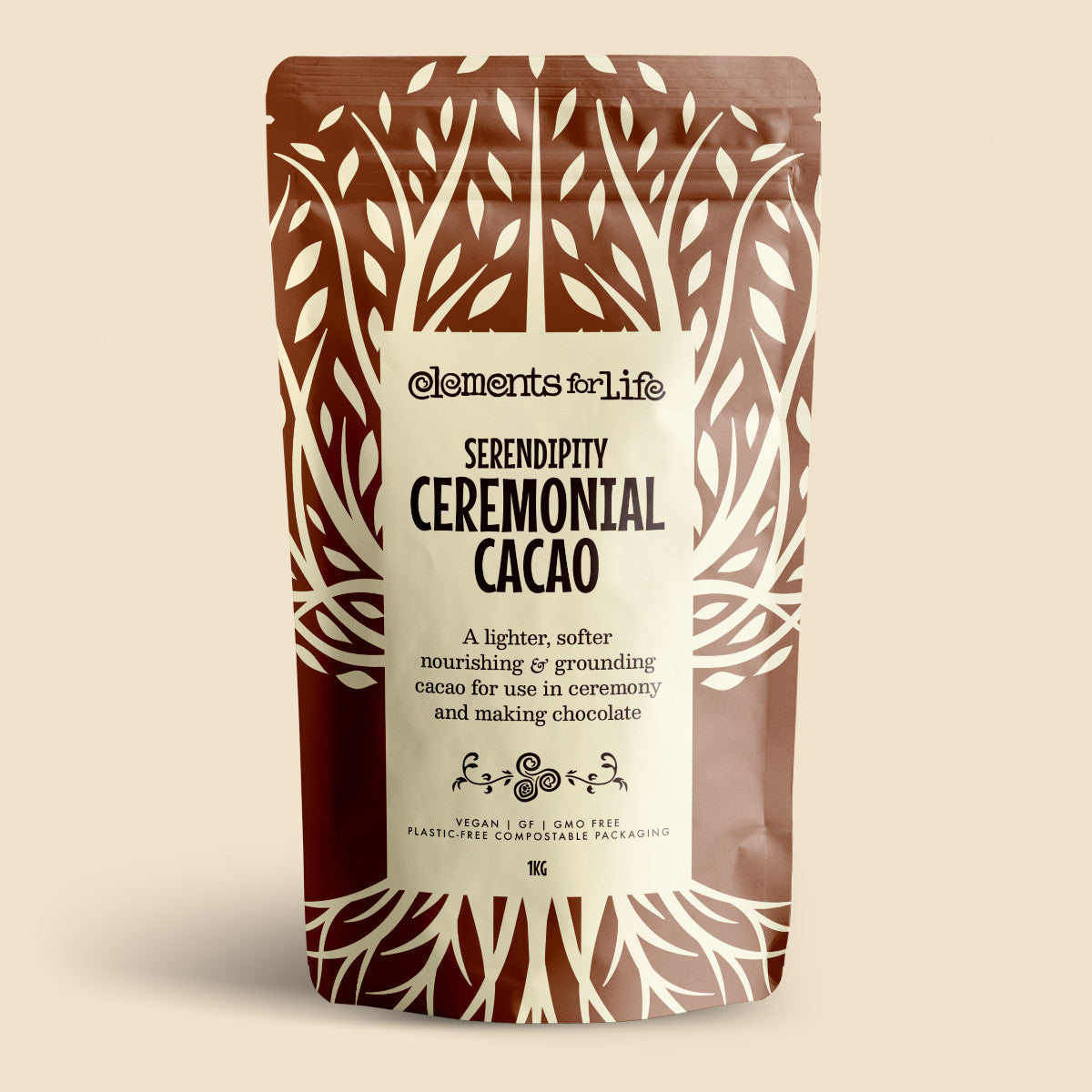 serendipity ceremonial cacao 1kg front web