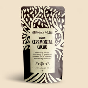 virgin ceremonial cacao 1kg front of pack