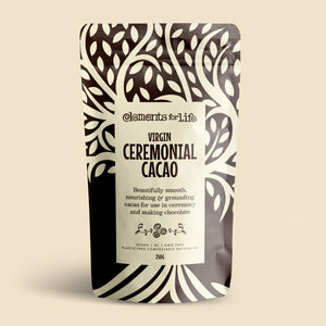virgin ceremonial cacao 250g front of pack