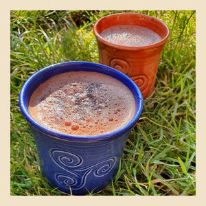 cacao drink made with ceremonial grade cacao paste