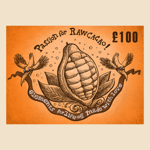 £100 raw chocolate gift card