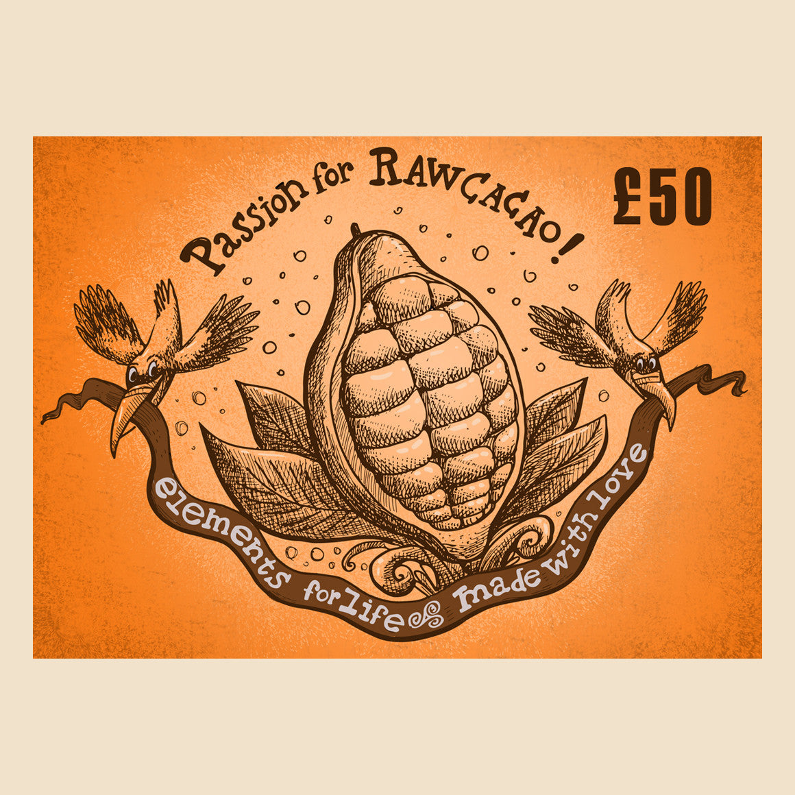 £50 raw chocolate gift card